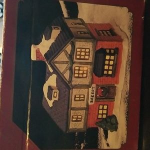 Vintage Christmas Village Lighted Bakery TYBB6